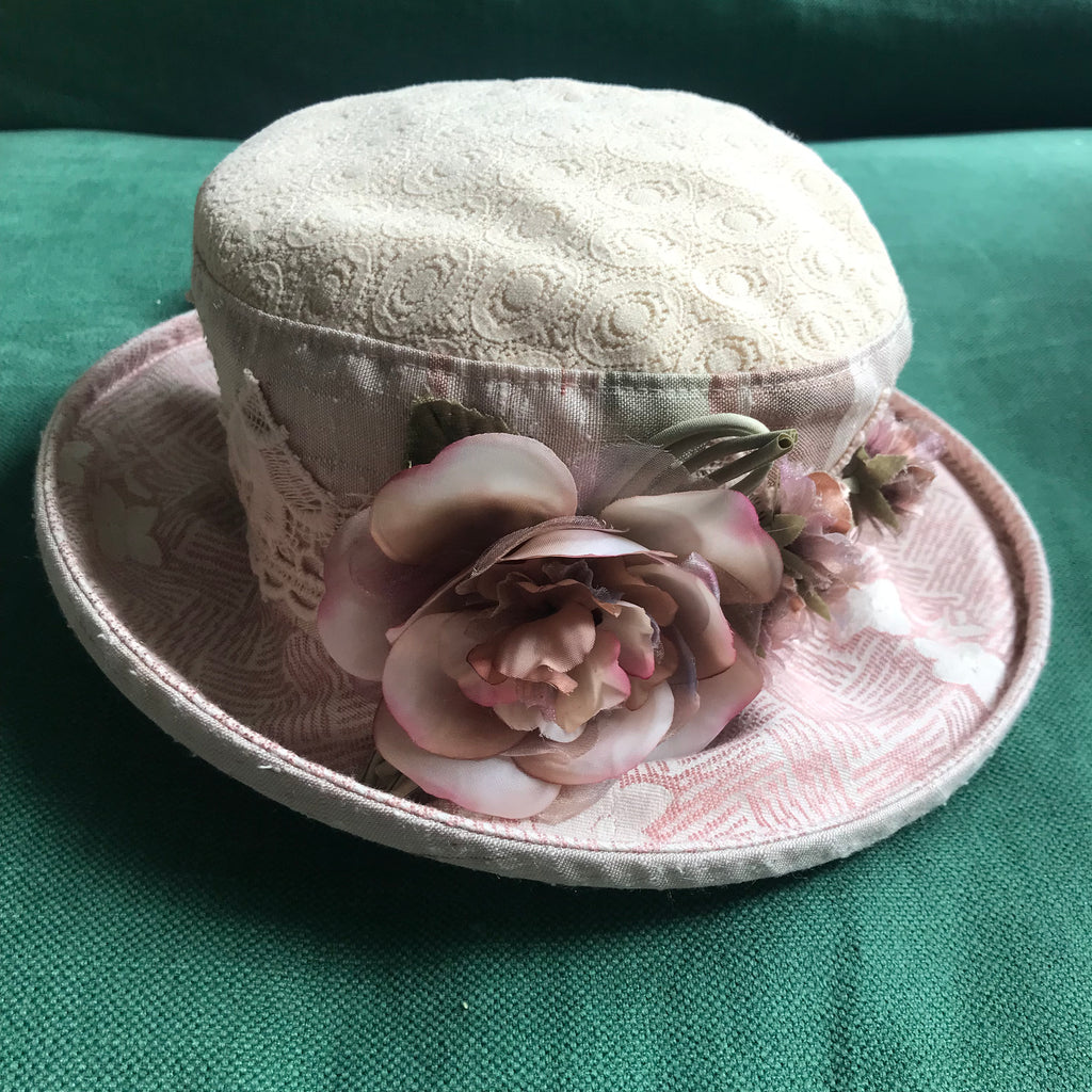 Hat - Vintage Pink with lace
