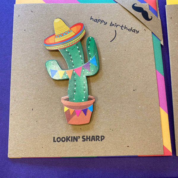 Birthday Cards - 3D toast, cactus, beans