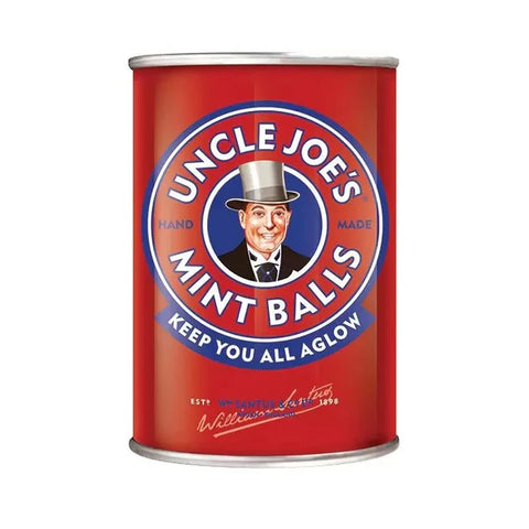 Uncle Joes Mint Balls in a tin