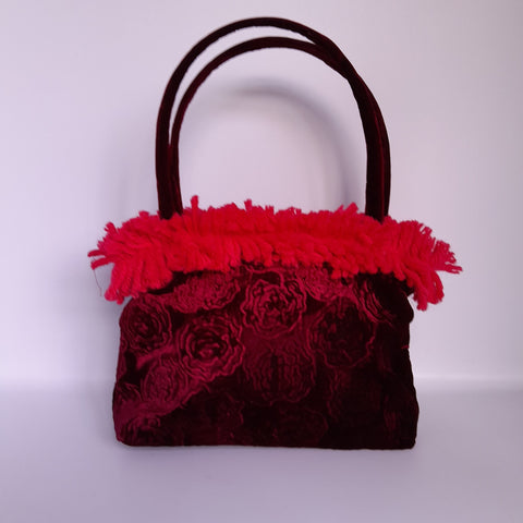 Rose Velvet Handbag