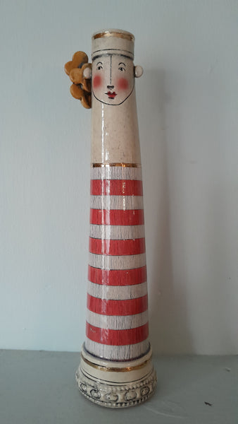 Candlestick Striped Girl - Sarah Saunders
