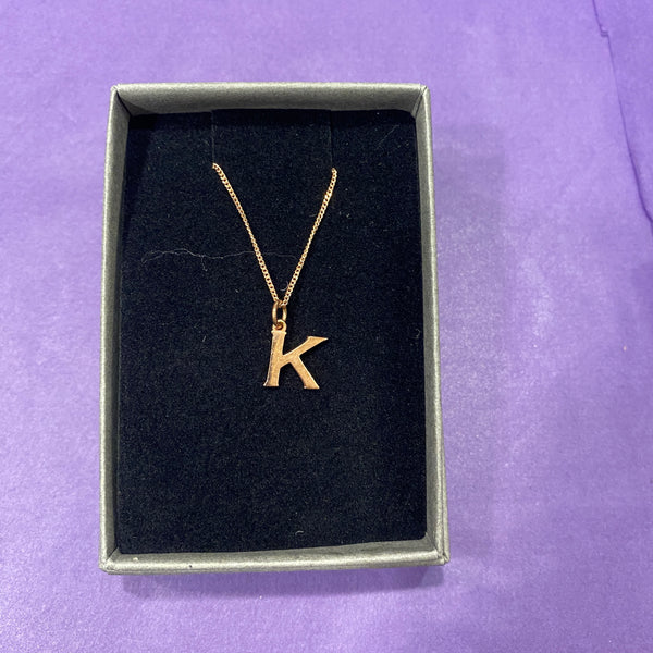 Initial Necklace Rose Gold