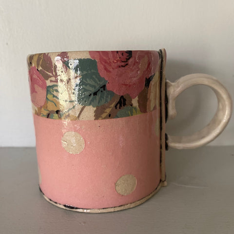 Pink Floral Mug By Virginia Graham