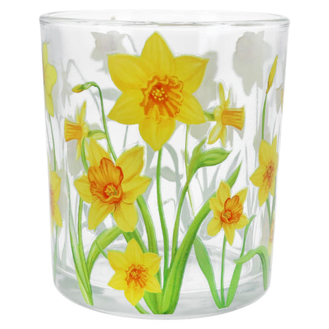 Glass Tea Light Holder Daffodil