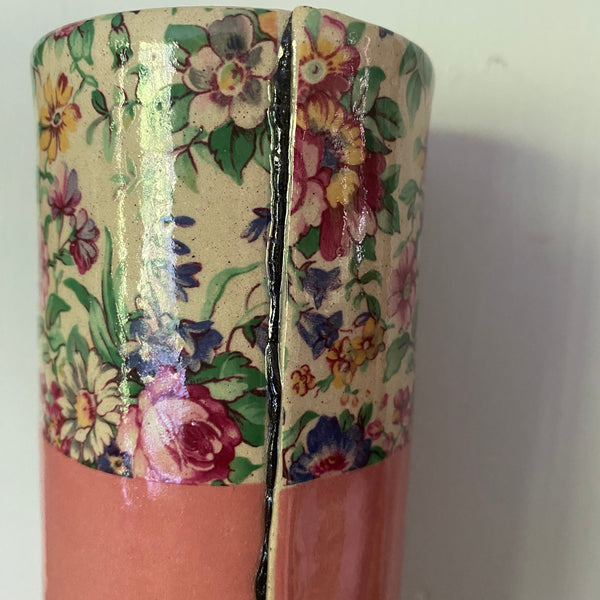 Large Pink Bud Vase By Virginia Graham