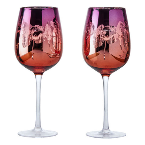 Rose Bloom Wine Glass