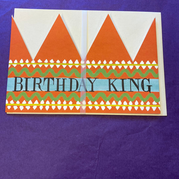 Party Hat Greetings Cards - King Queen