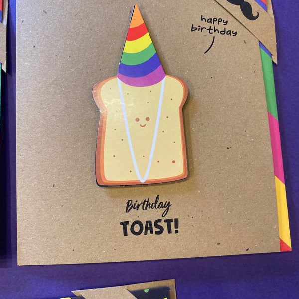 Birthday Cards - 3D toast, cactus, beans