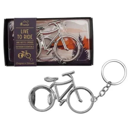 Bicycle bottle opener key ring