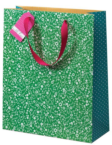 Gift Bags -  Green Floral