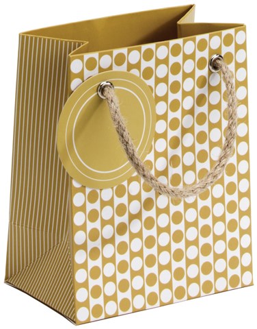 Gift Bags -  Mustard Spotty