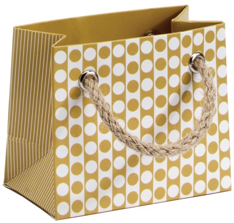 Gift Bags -  Mustard Spotty