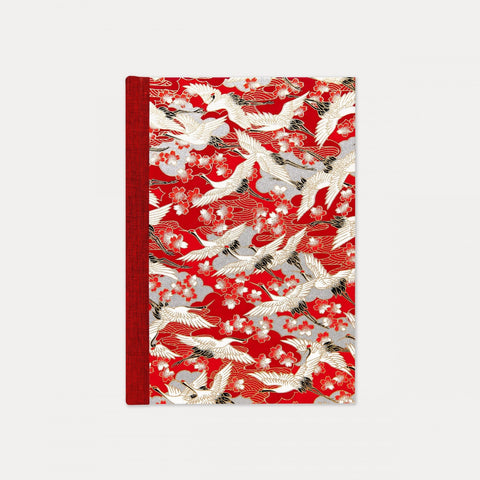 A5 Journal - Red Blossom and Cranes - Last One!