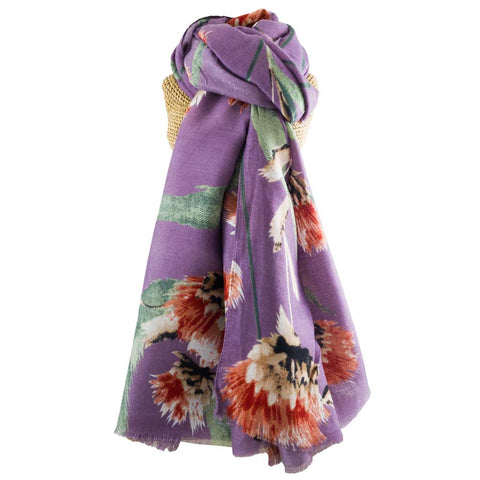 Purple Thistle Scarf