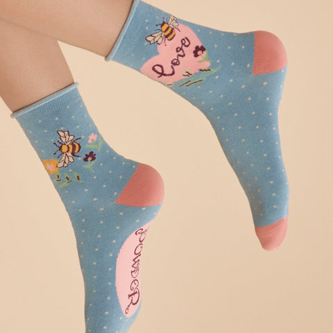 Love Bumblebee Ankle Socks