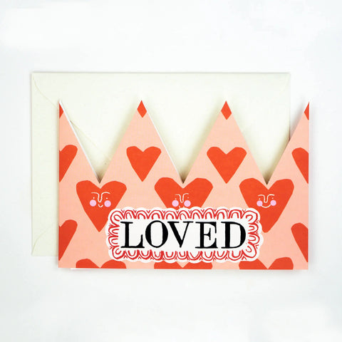Hat Card - Loved Hearts