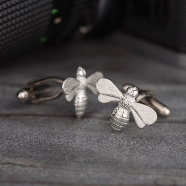 Pewter Bee Cufflinks