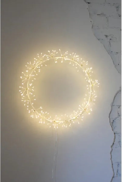 Starburst White Wreath 45cm