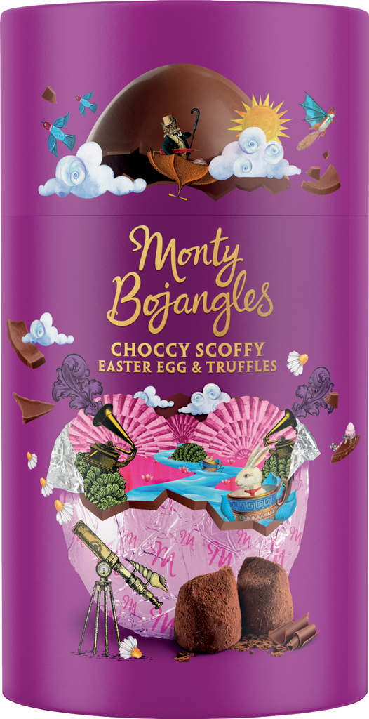 Monty Bojangles Choccy Scoffy Easter Egg with Cocoa Dusted Truffle