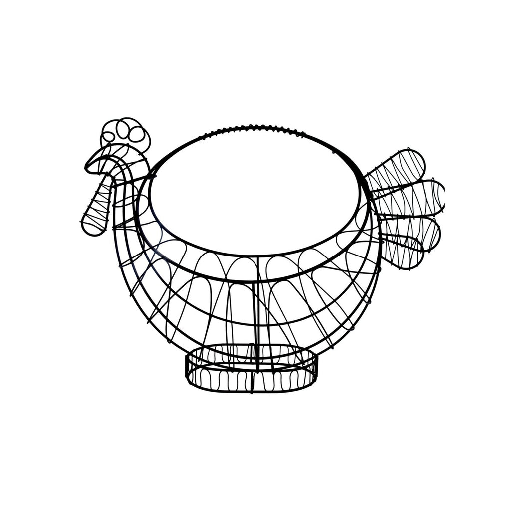 Wire Egg Basket Rooster