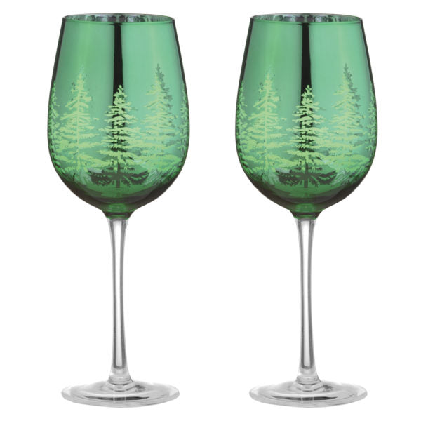 Last one ! Wine Glass - Green Tree