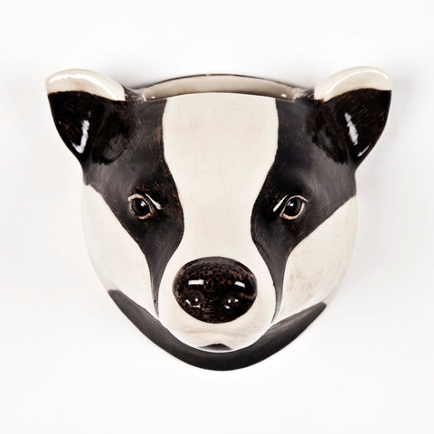 Animal Wall Vase - Badger