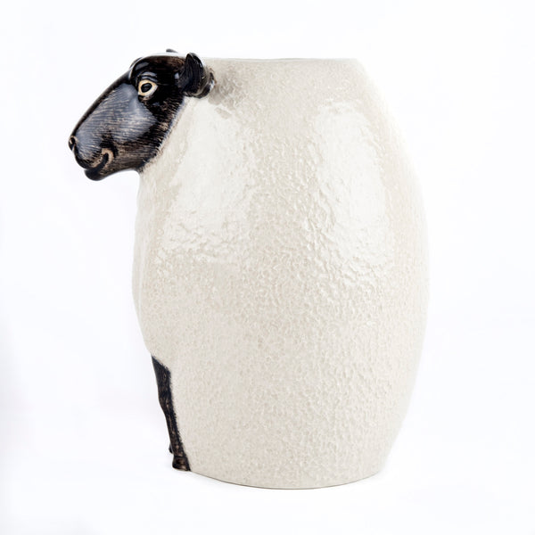Ceramic Animal Flower Vase - Suffolk Sheep Black Face