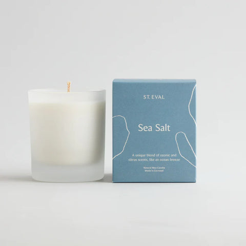 Lamorna Sea Salt Glass Candle - St Eval