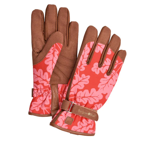 Gardening Gloves - Oak Leaf Red
