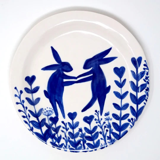 Dancing Hearts Hare Plate