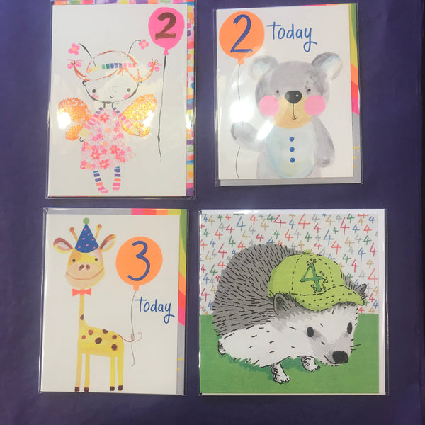 Age Cards - Two, Three, Four, Five