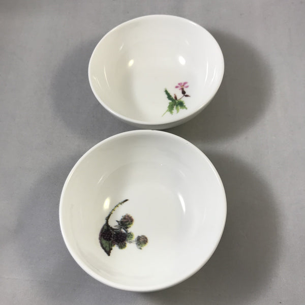 Bone china bowl with wild flowers