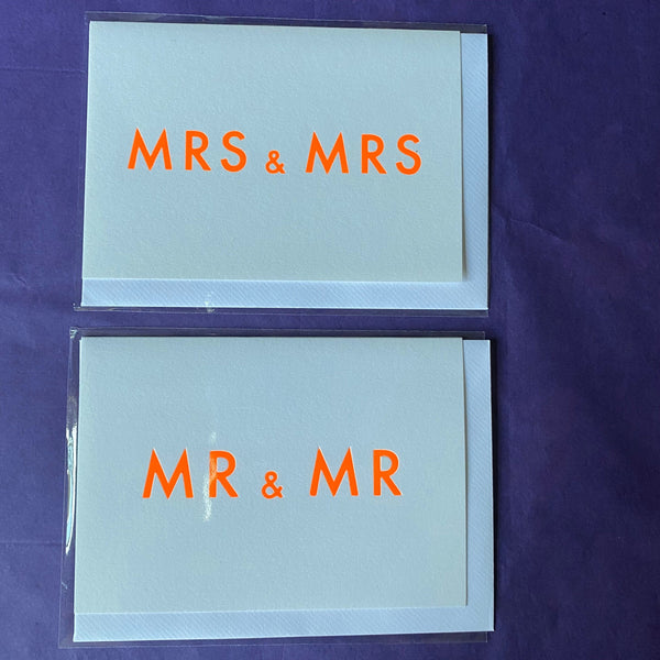 Wedding Card - Mr and Mr Mrs and Mrs