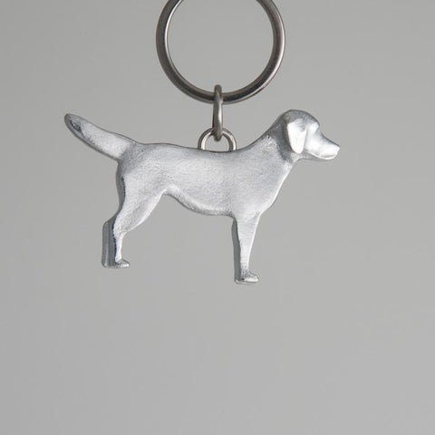 Labrador Dog Key ring Pewter
