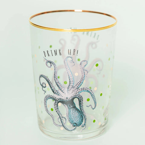 Octopus Hi Ball Tumbler Glass