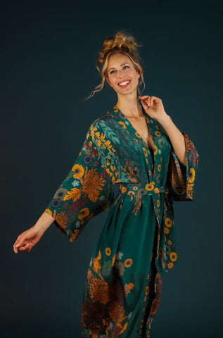 Kimono Gown Wisteria  Blue