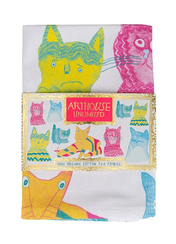Miaow Cat Tea Towel
