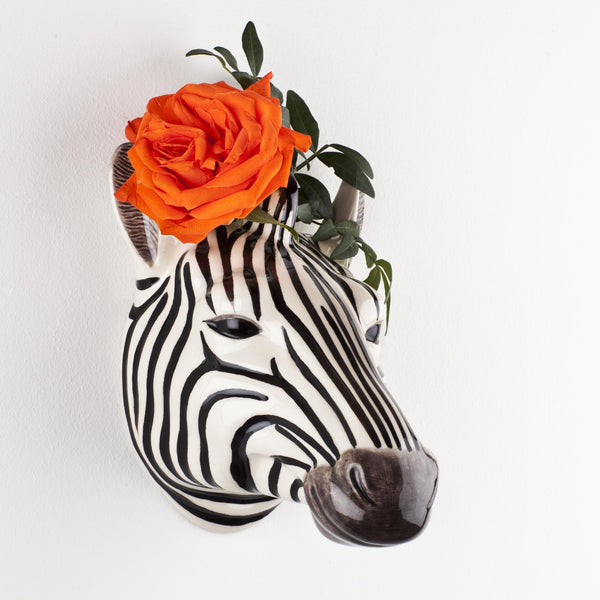 Wall Flower Vase Zebra