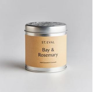 St Eval Candle in a tin - Bay and Rosemary