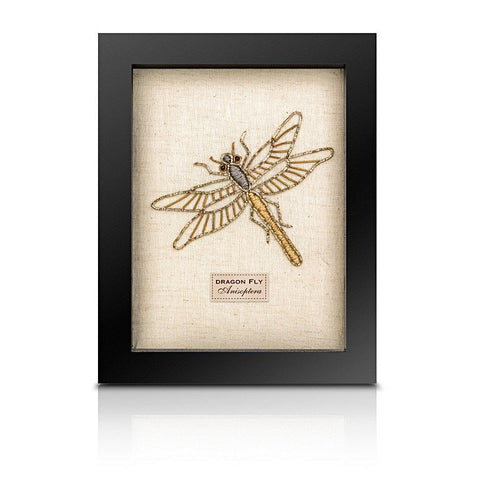 Beaded Dragonfly Framed
