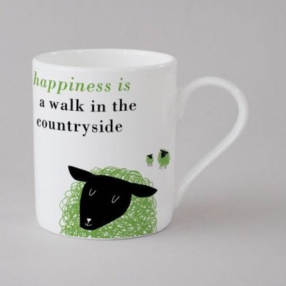 Countryside Sheep Mug - Happiness Is (small)