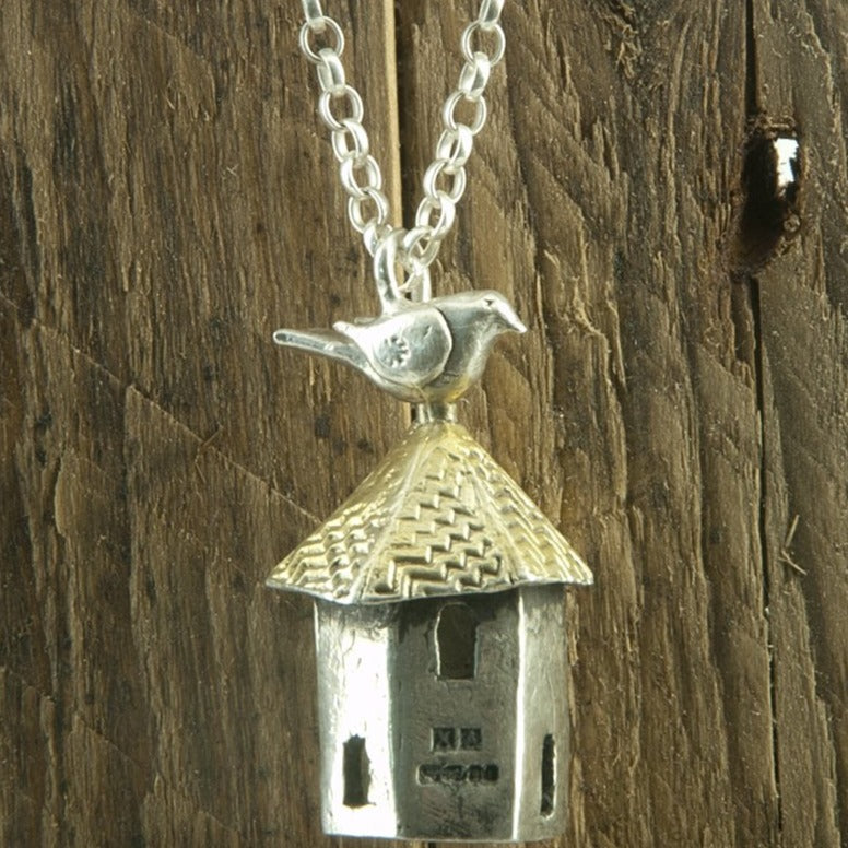 Bird and dovecote necklace