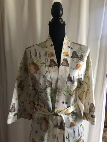 Silk Dressing Gown - Woodland toad
